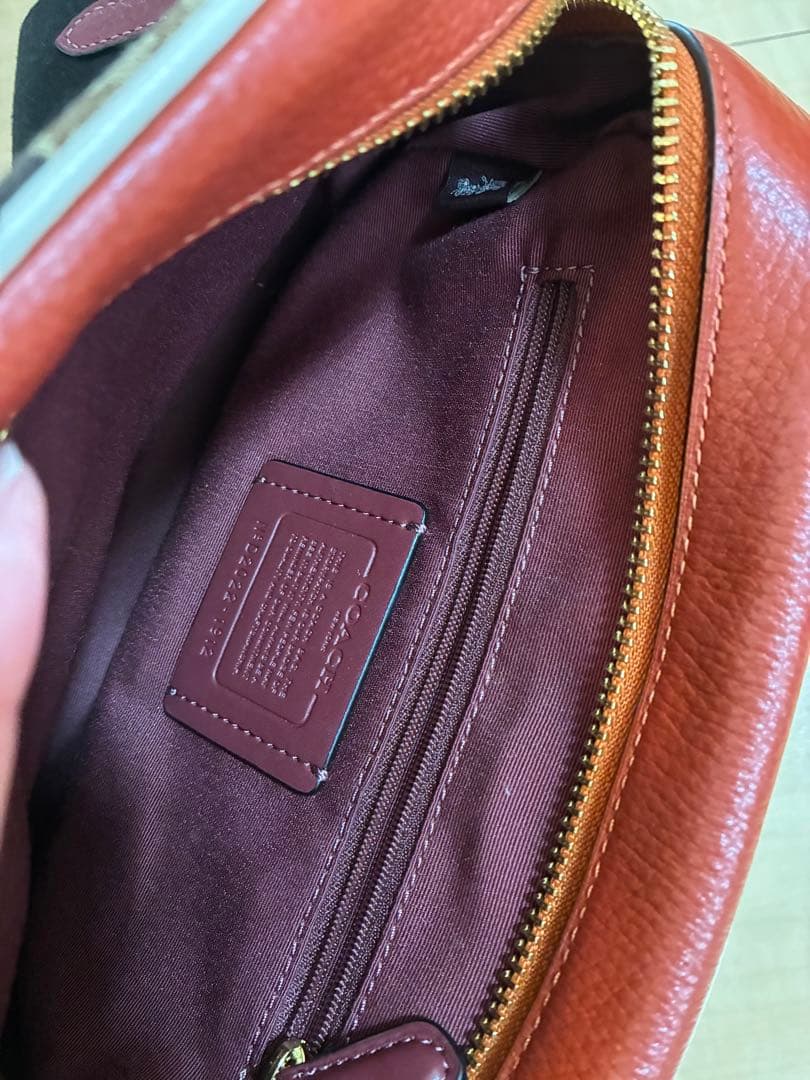 COACH ショルダーバッグ ブラウン/オレンジ