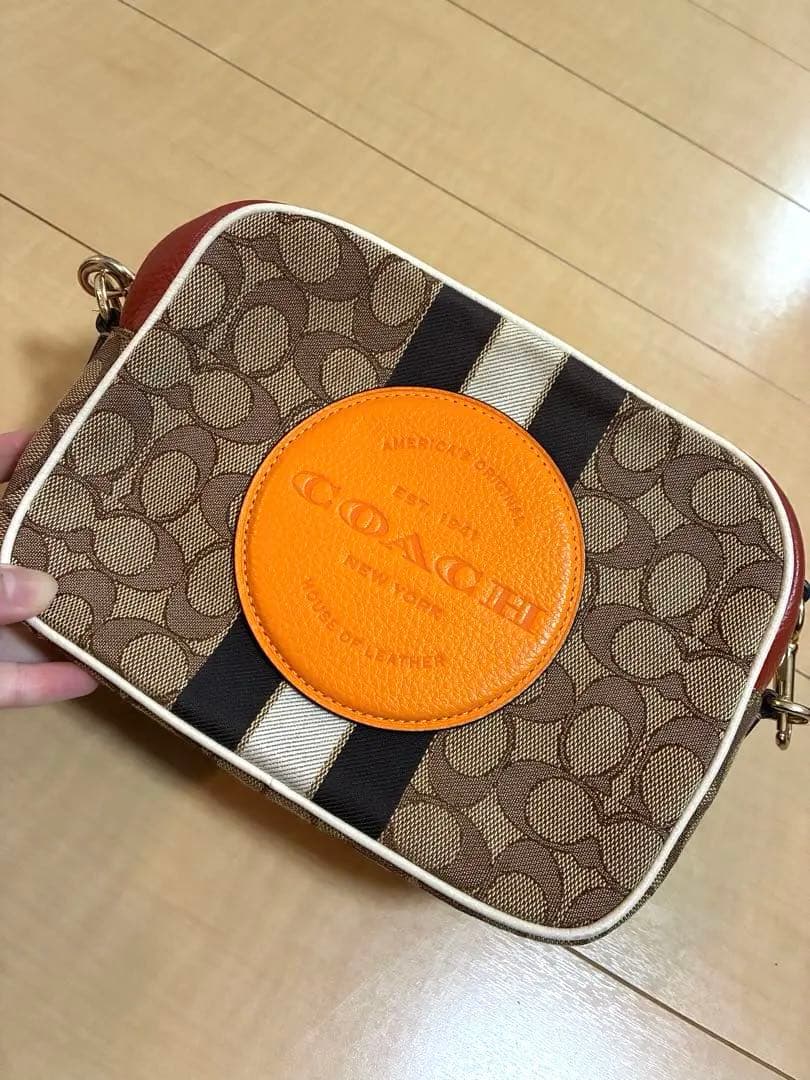 COACH ショルダーバッグ ブラウン/オレンジ