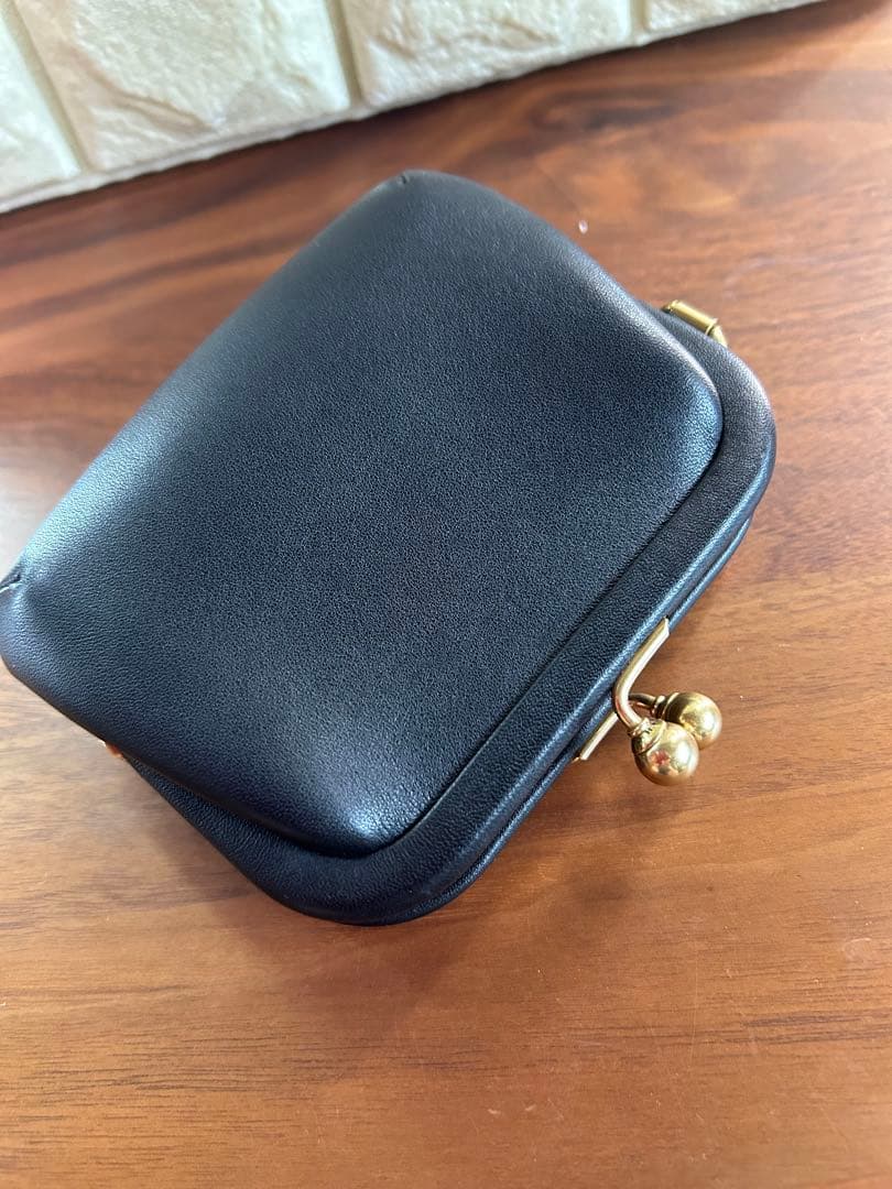 COACHコーチ黒のがま口ケース小銭に入れ