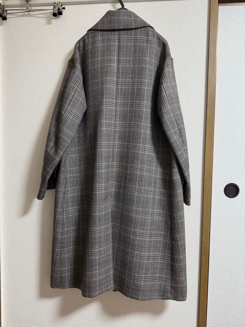 ジャケット・アウター AURALEE 17aw DOUBLE FACE CHECK LONG COAT