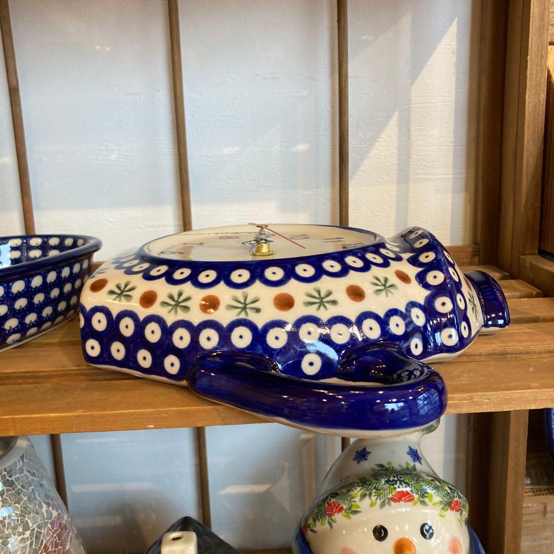 ポーリッシュポタリー＊時計　ポット