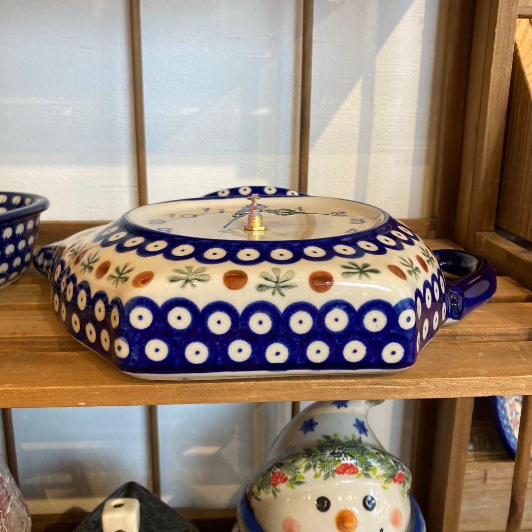 ポーリッシュポタリー＊時計　ポット