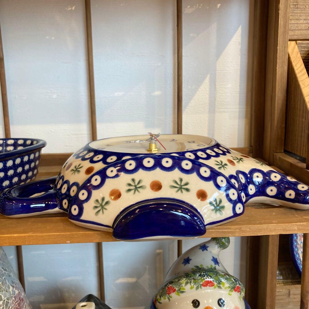 ポーリッシュポタリー＊時計　ポット