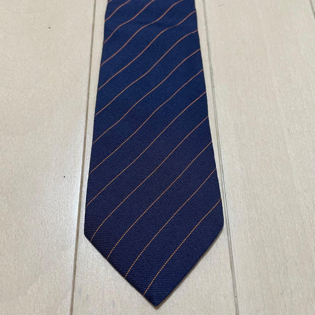 【希少 KISS柄 美品】HERMES エルメス ネクタイ 紺 ネイビー系 通勤