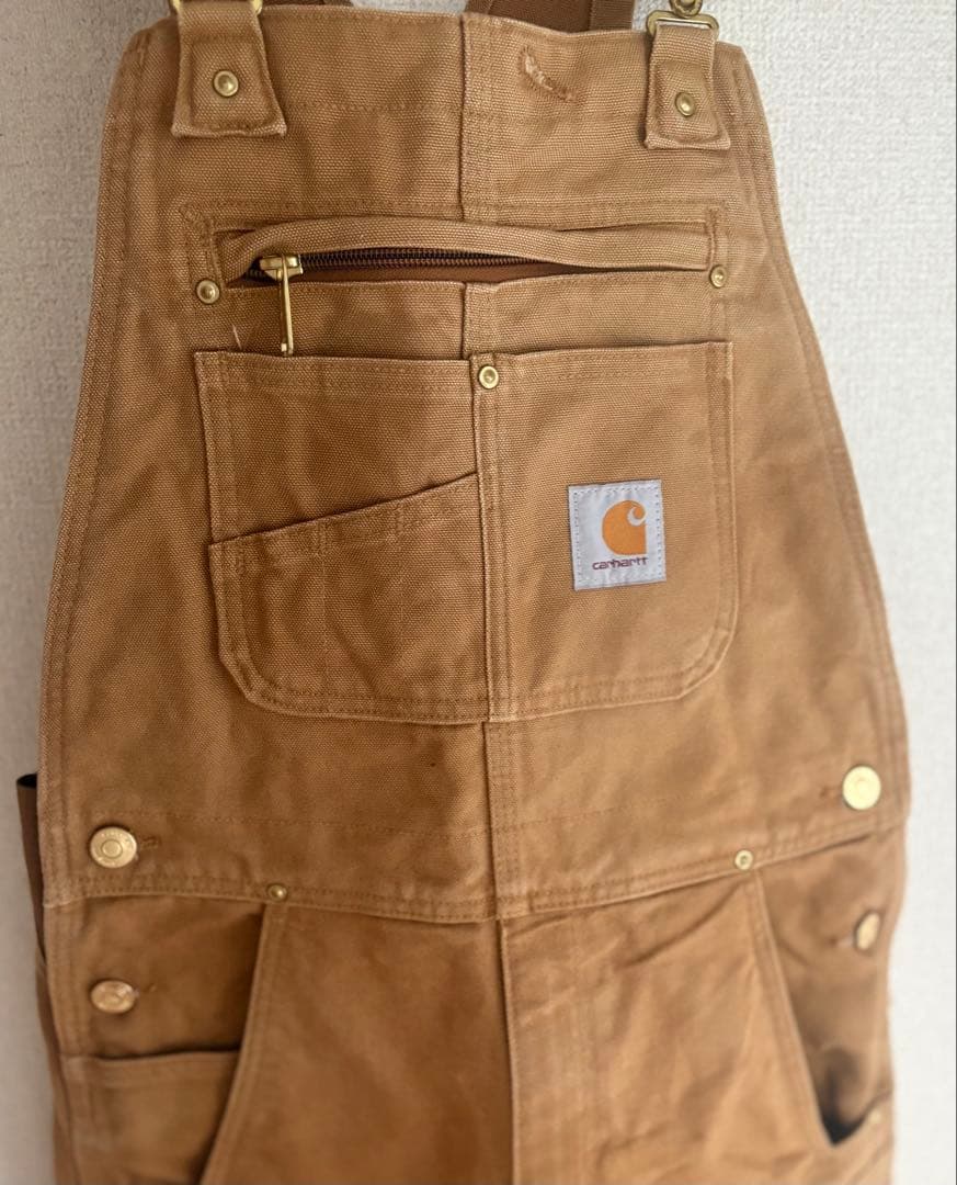 Carhartt ブラウン オーバーオール 30x32