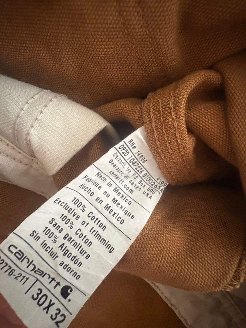 Carhartt ブラウン オーバーオール 30x32