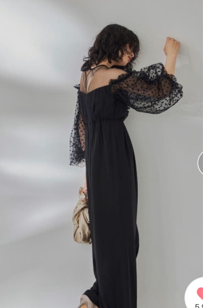 アンドレスド フロッキードットパンツ Sサイズ