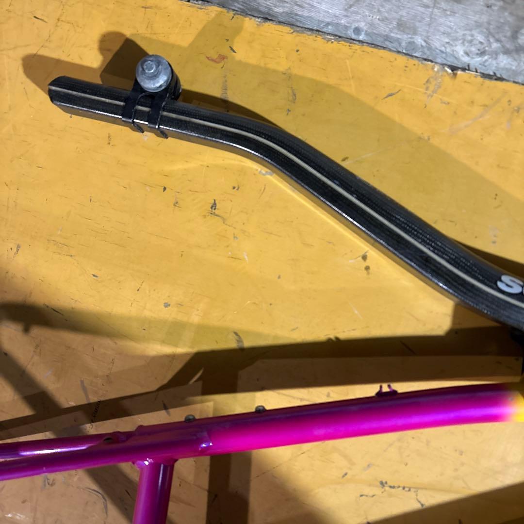 SOFTRIDE ロードバイクフレーム ピンク/イエロー