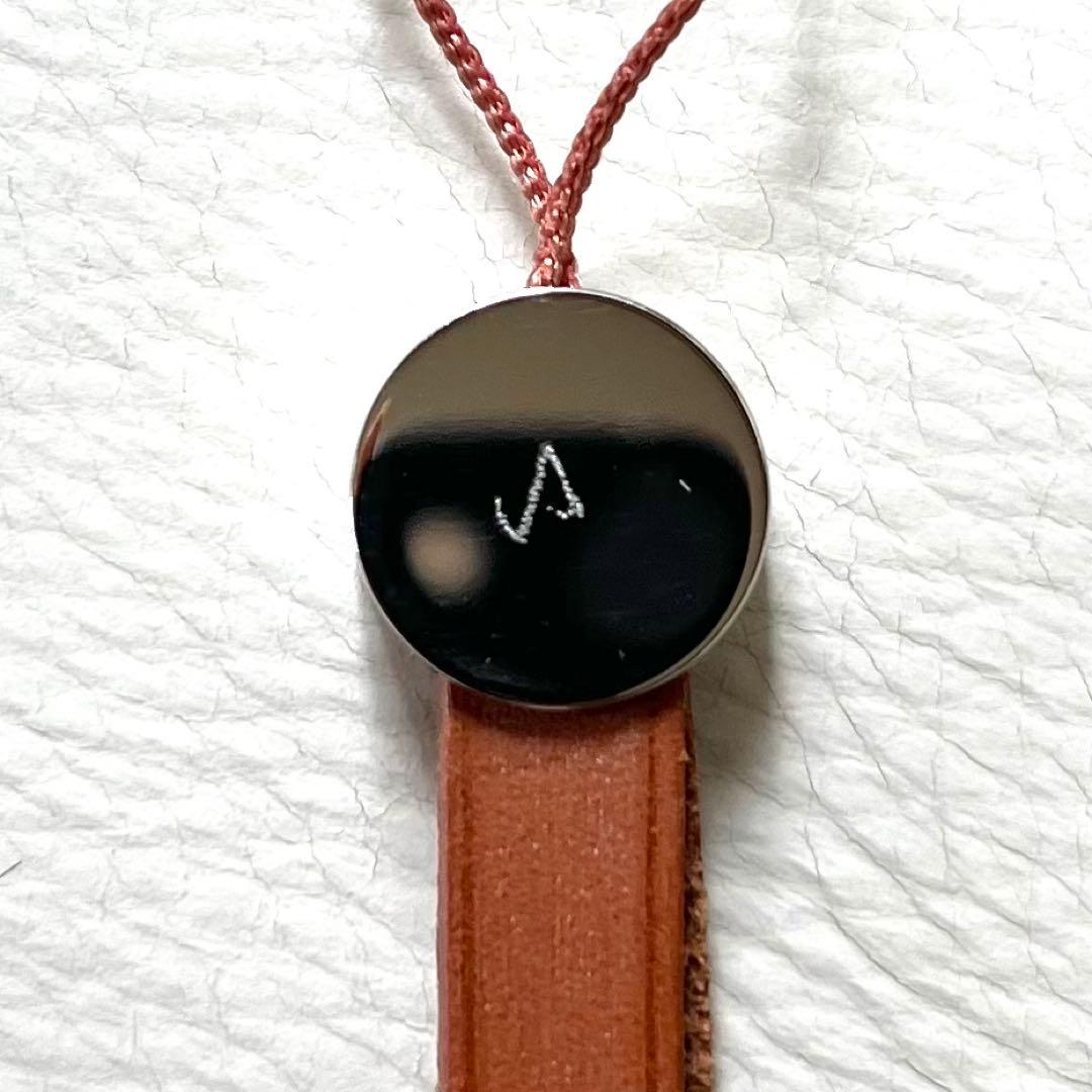 【美品】HERMES エルメス 携帯ストラップ セリエ レザー シルバー金具