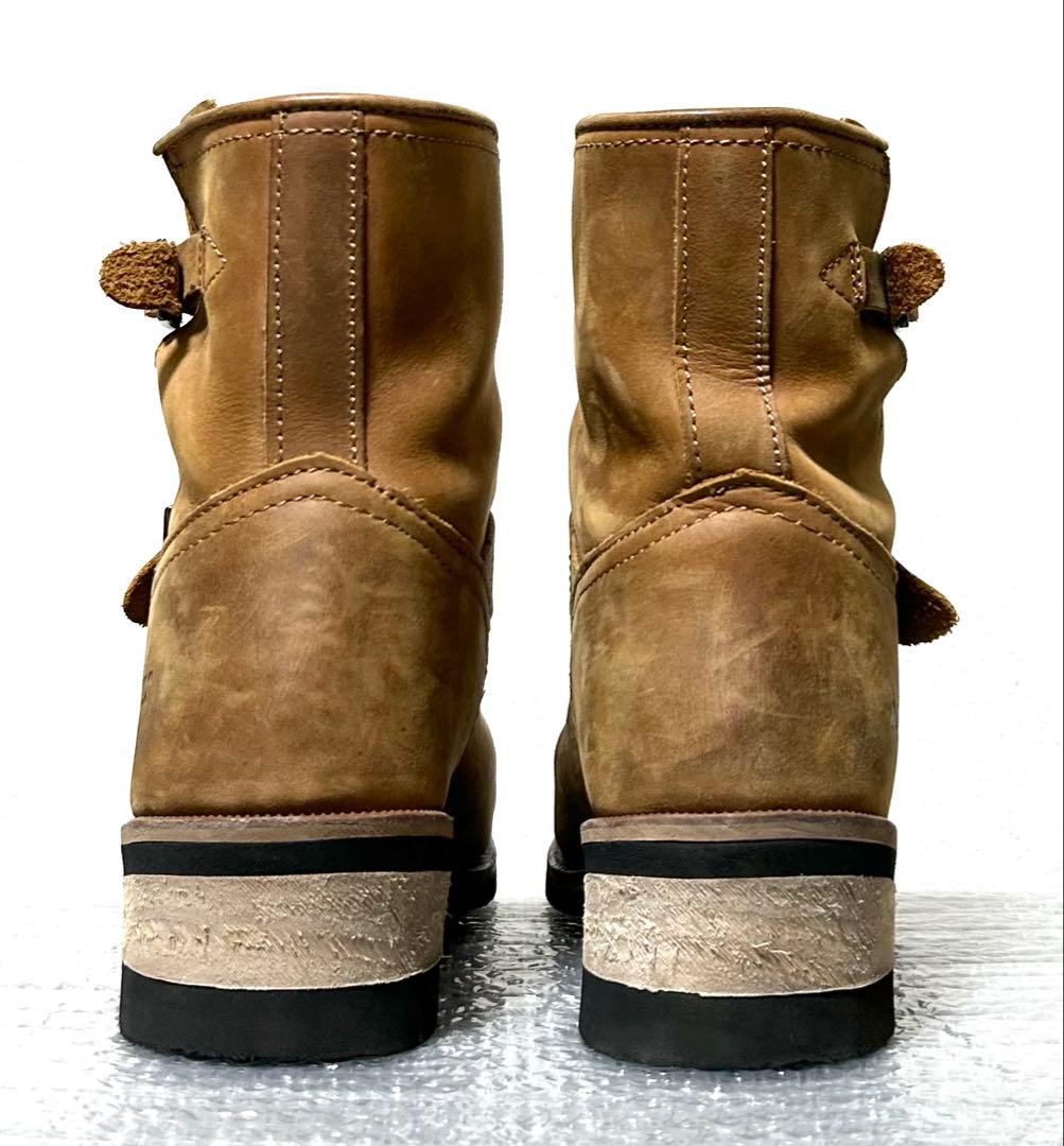 ②【27cm】AVIREX ショートエンジニアブーツRED★ハーレーWING