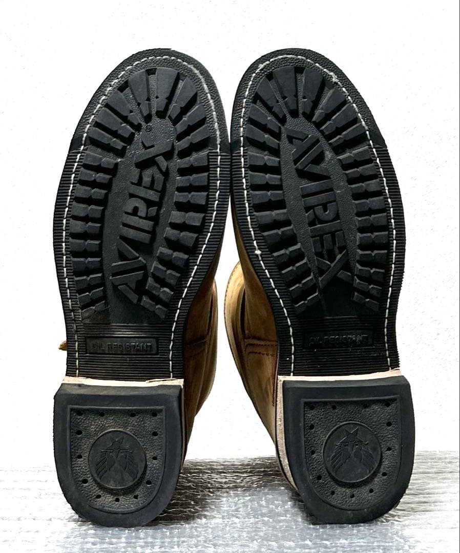 ②【27cm】AVIREX ショートエンジニアブーツRED★ハーレーWING