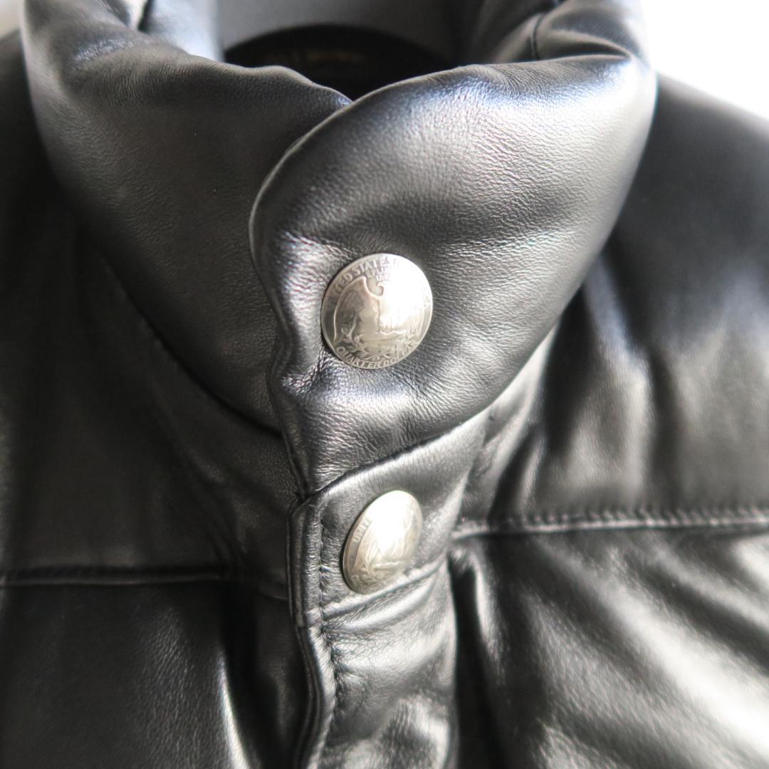 別注 Schott Ron Herman コンチョボタン ラムレザーダウンベスト