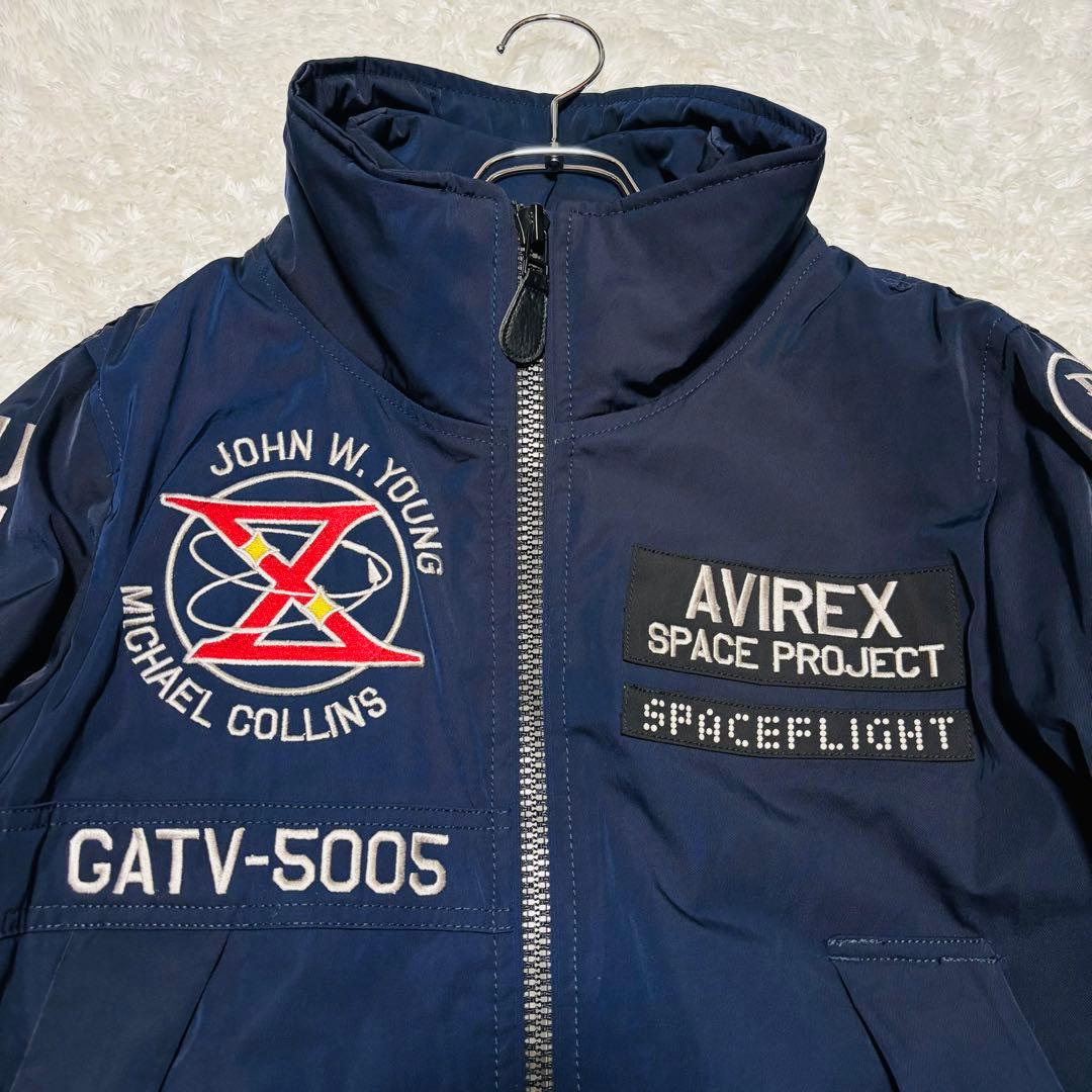 希少 AVIREX ジェミニ計画 GT-10 スタンドカラー カスタム MA-1