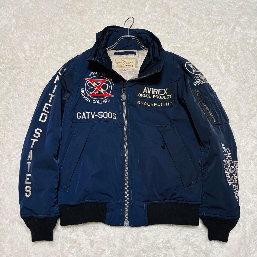 希少 AVIREX ジェミニ計画 GT-10 スタンドカラー カスタム MA-1