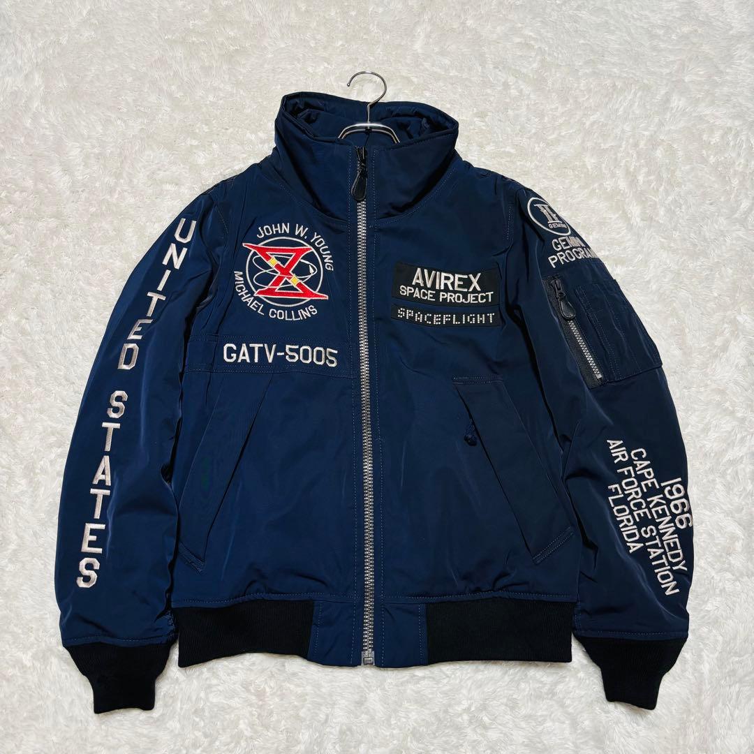 希少 AVIREX ジェミニ計画 GT-10 スタンドカラー カスタム MA-1