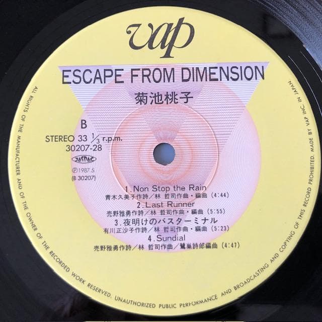 菊池桃子 エスケープフロームディメンション LP 帯付 d773y81