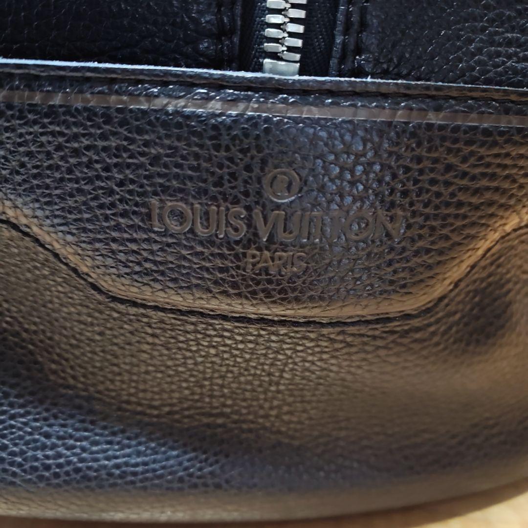 値下げ！Louis Vuitton ブラック レザーボストンバッグ