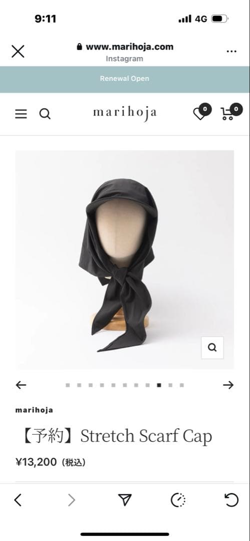 帽子 marihoja Stretch Scarf Cap