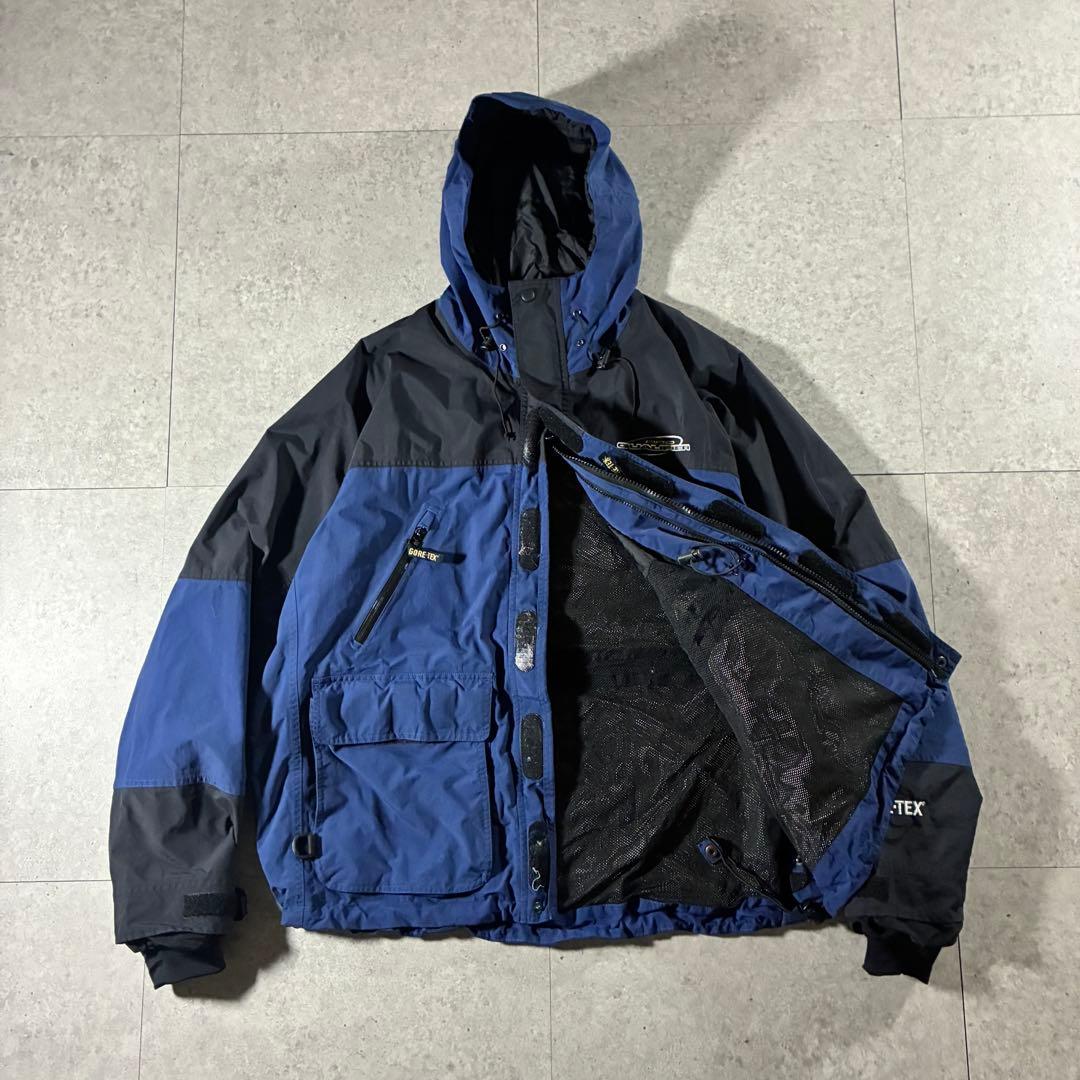 00s BassProShops GORE-TEXマウンテンパーカー黒青テック