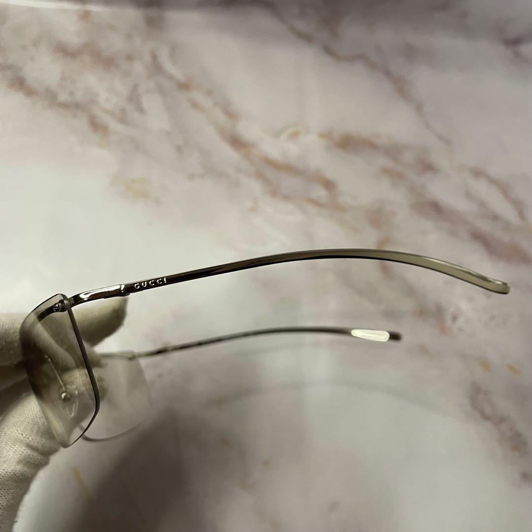 GUCCI グッチ フルフレーム Y2K クリア シルバー モード サングラス