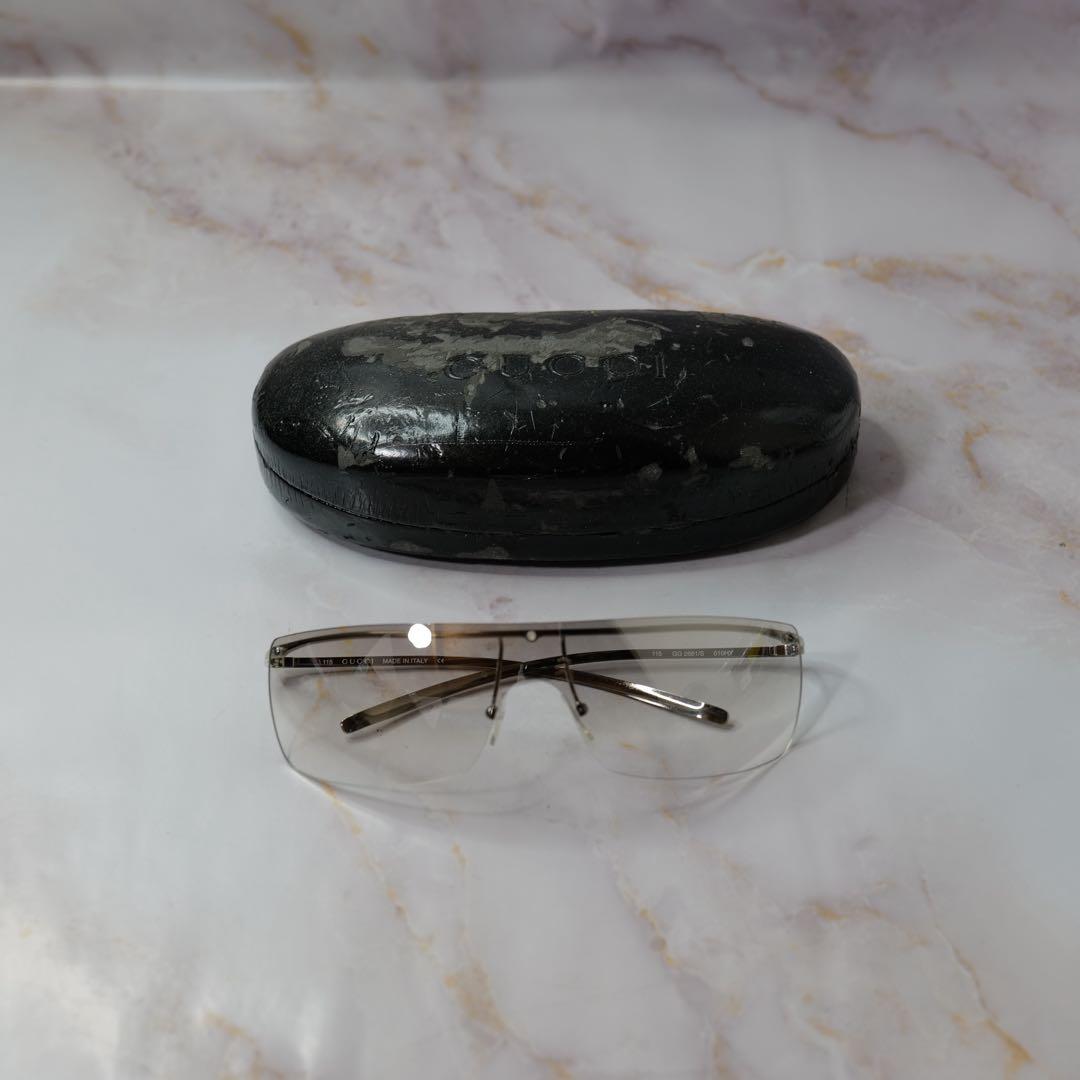 GUCCI グッチ フルフレーム Y2K クリア シルバー モード サングラス