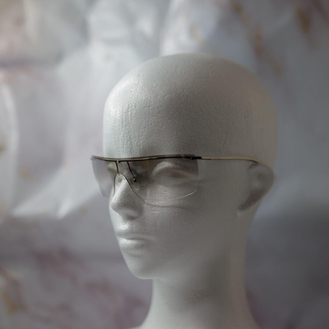 GUCCI グッチ フルフレーム Y2K クリア シルバー モード サングラス