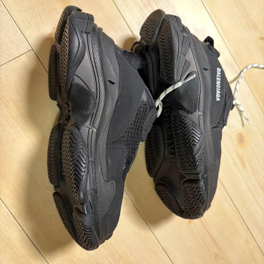 バレンシアガ　triples 38 25cm 黒　変え紐付き