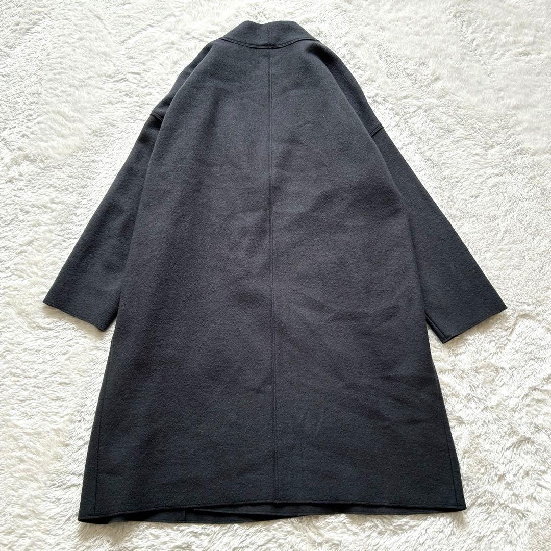 美品✨大きいサイズ44 完売品　23区コンプレストパイル コーディガン　グレー