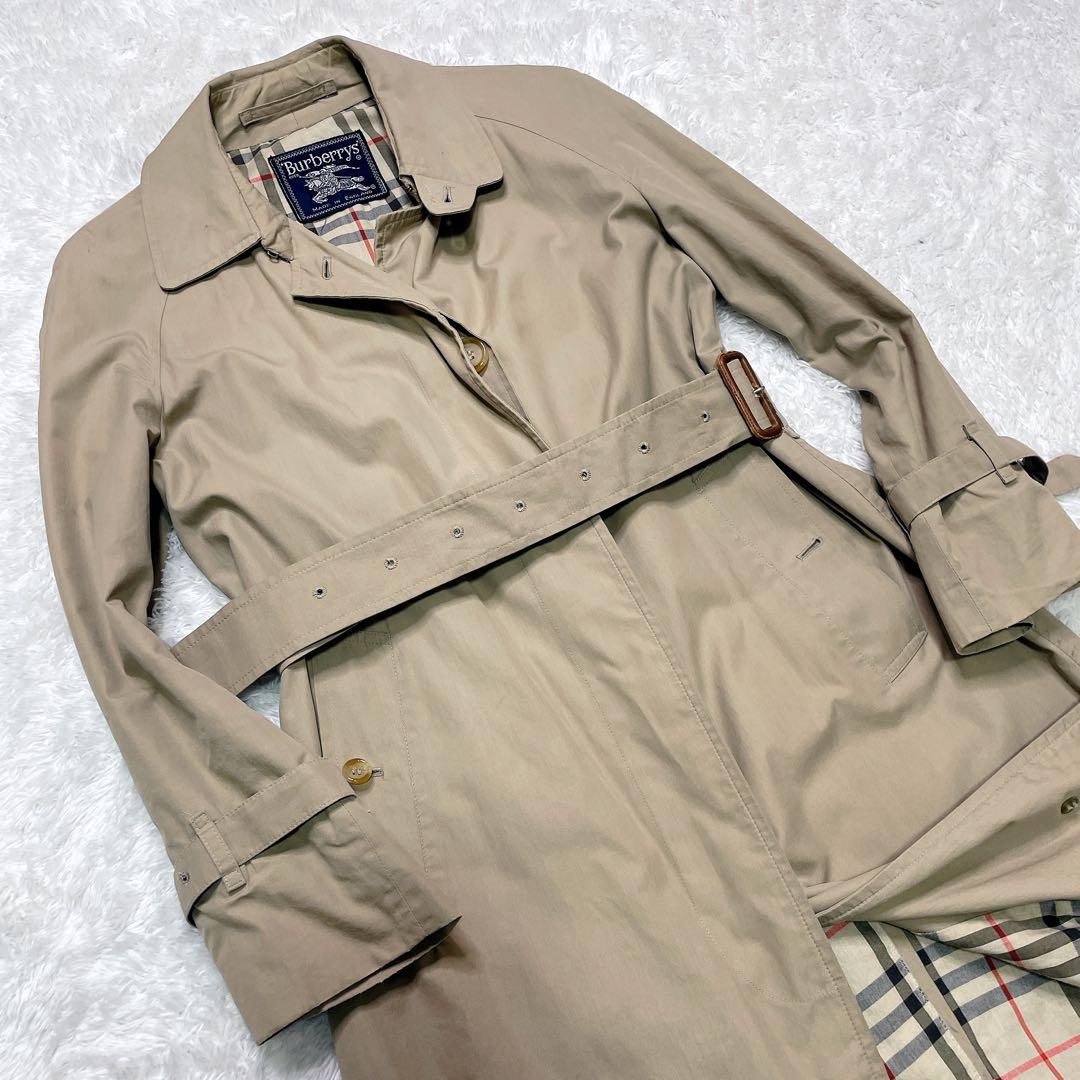 Burberry バーバリー　ステンカラーコート　ベルト付き　ベージュ　M相当