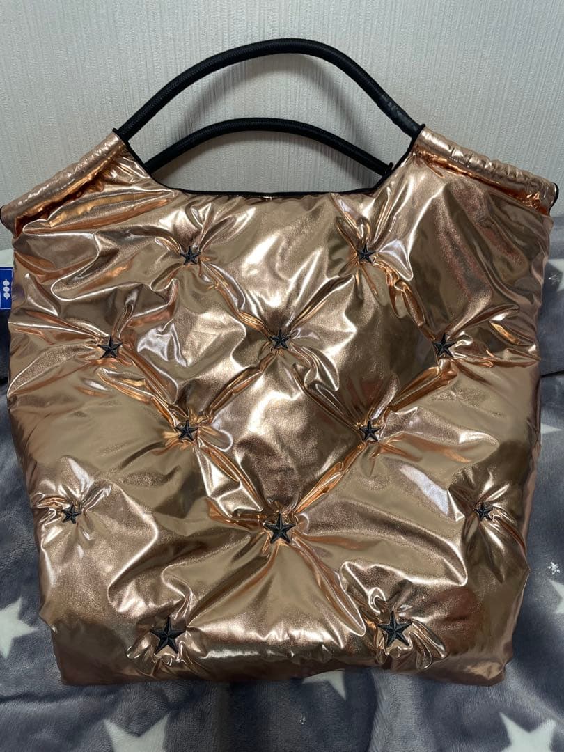 ♡ボールアンドチェーン♡中綿トート エコバッグ♡エトワール♡ゴールド