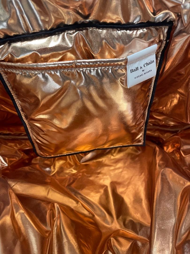 ♡ボールアンドチェーン♡中綿トート エコバッグ♡エトワール♡ゴールド