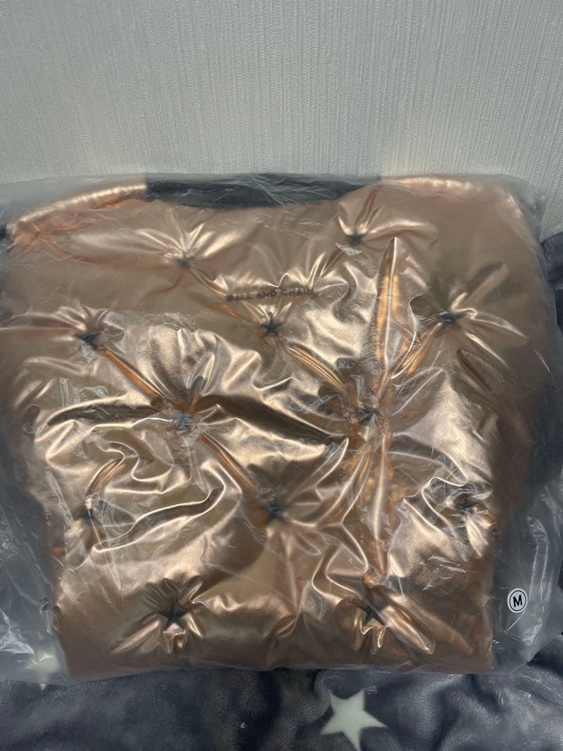 ♡ボールアンドチェーン♡中綿トート エコバッグ♡エトワール♡ゴールド