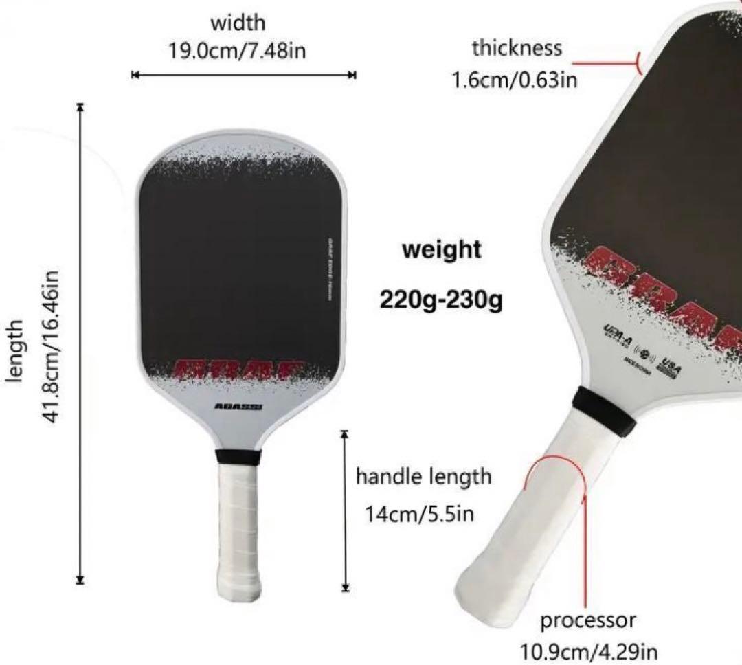 新品‼︎ グラフ エッジ 16mm ピックルボール パドル　227g