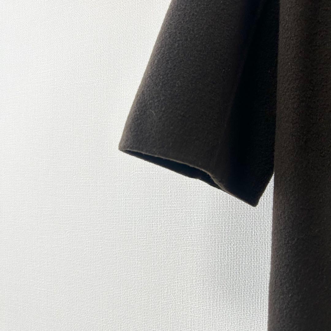 美品✨23区 ウールリバー ロングコート　ブラウン　大きいサイズ46
