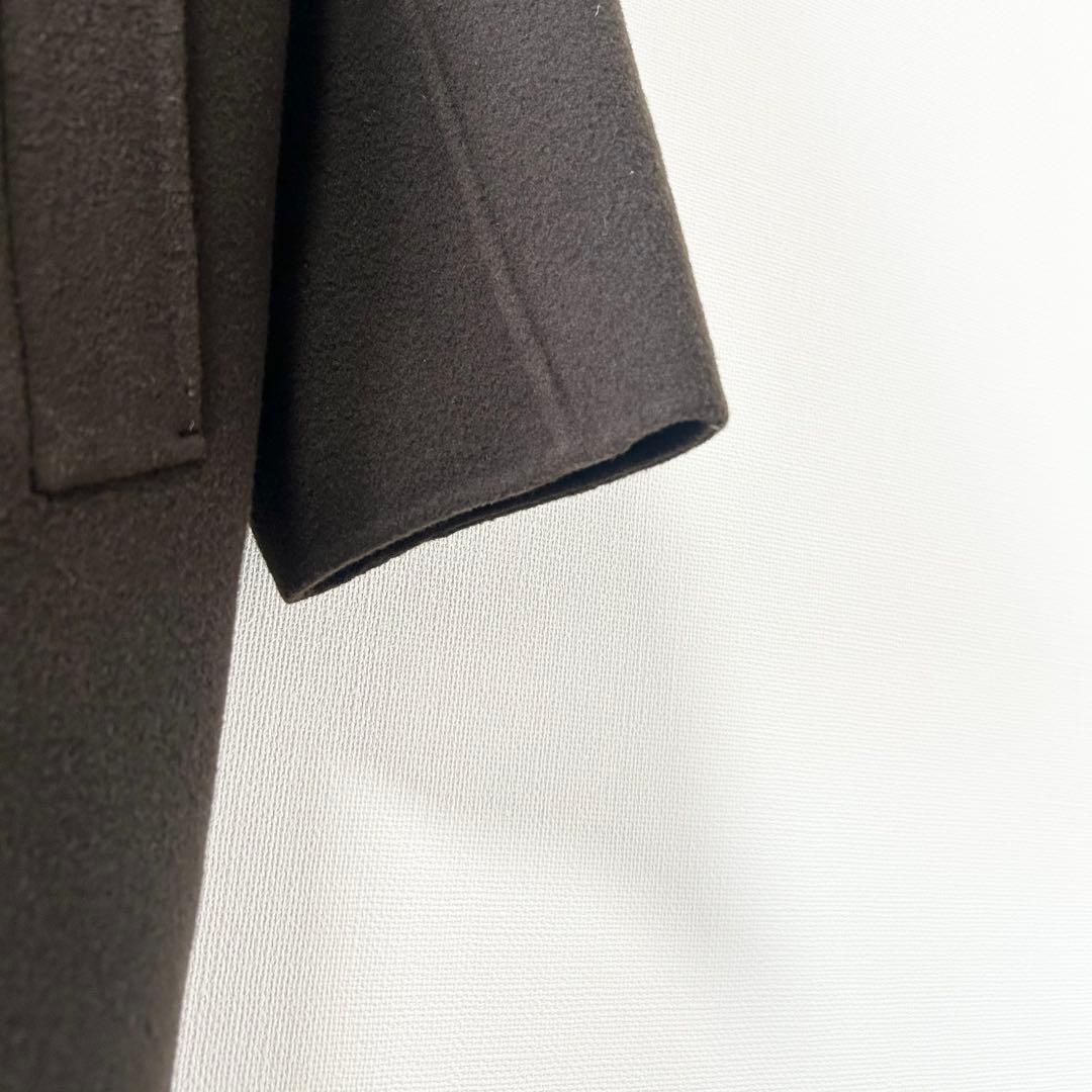 美品✨23区 ウールリバー ロングコート　ブラウン　大きいサイズ46