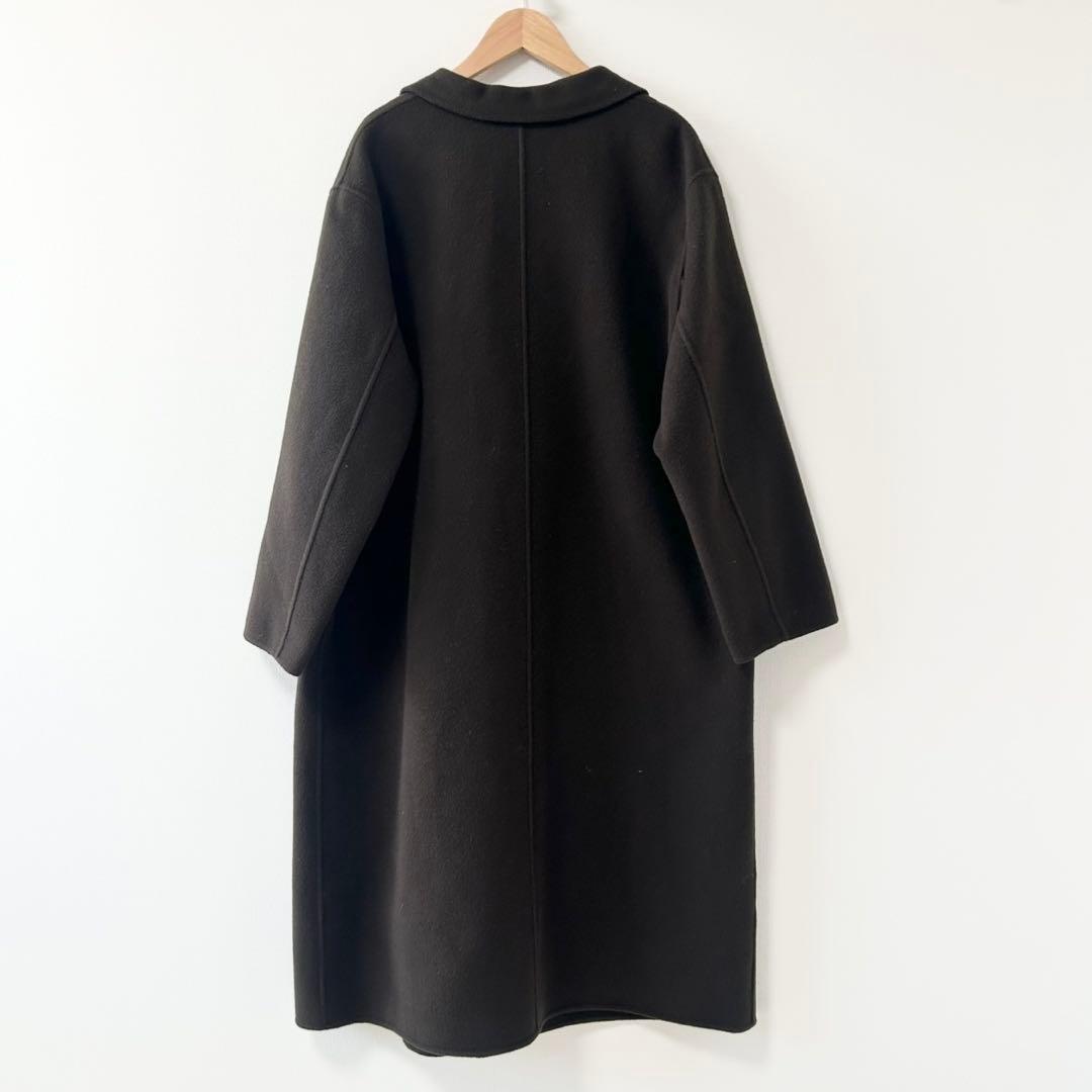 美品✨23区 ウールリバー ロングコート　ブラウン　大きいサイズ46