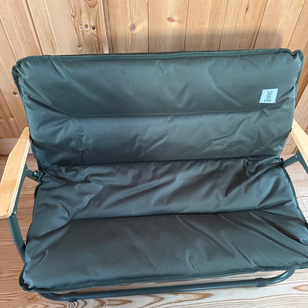 DOD ダークグリーン 二人掛けベンチ　着払い