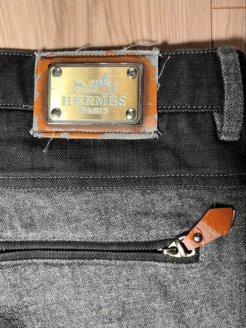 HERMÈS PARIS エルメス ウールスラックス フランス製 ヴィンテージ