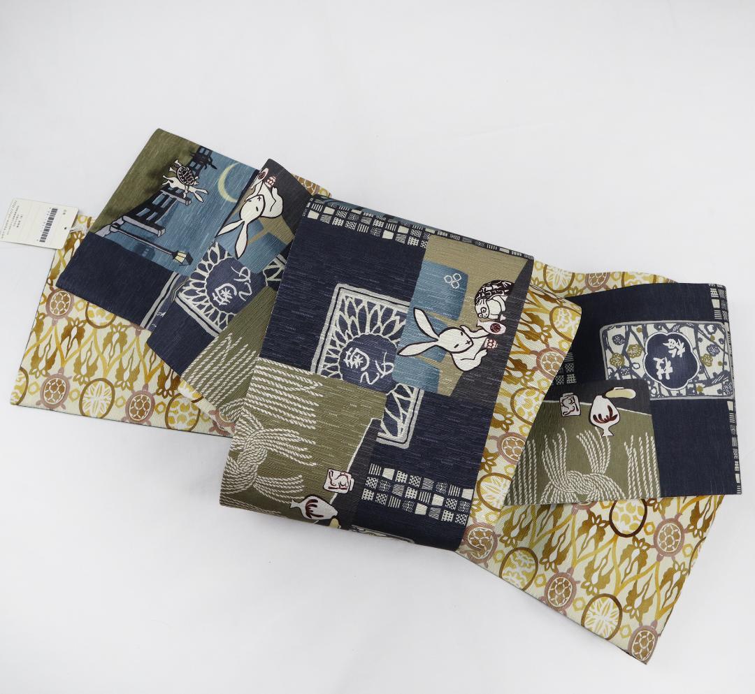 2925★1点のみ大幅値下げ★未使用　新品★WAKKA はしご酒 ★半幅帯