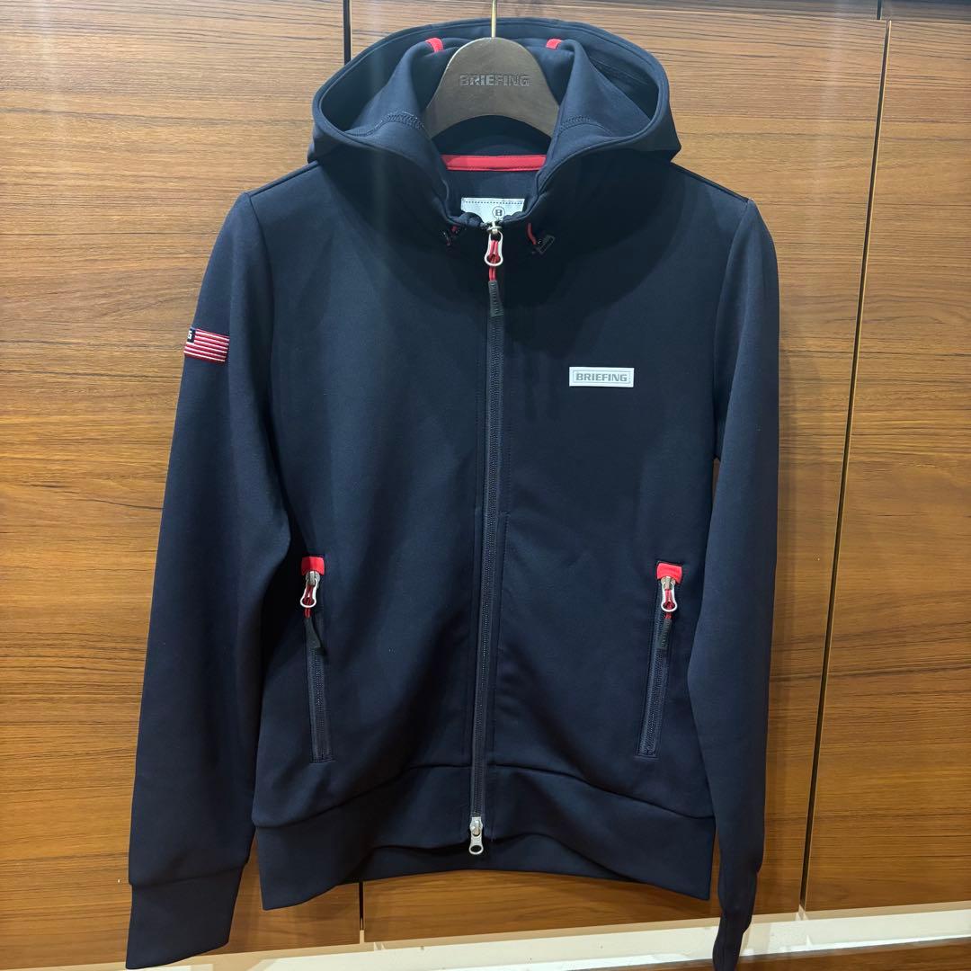 BRIEFING GOLF 3Dロゴパーカーレディース　ブラックネイビーSサイズ