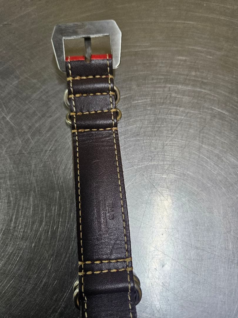 松下庵　M74 NATO　レザー ベルト 赤 26㎜