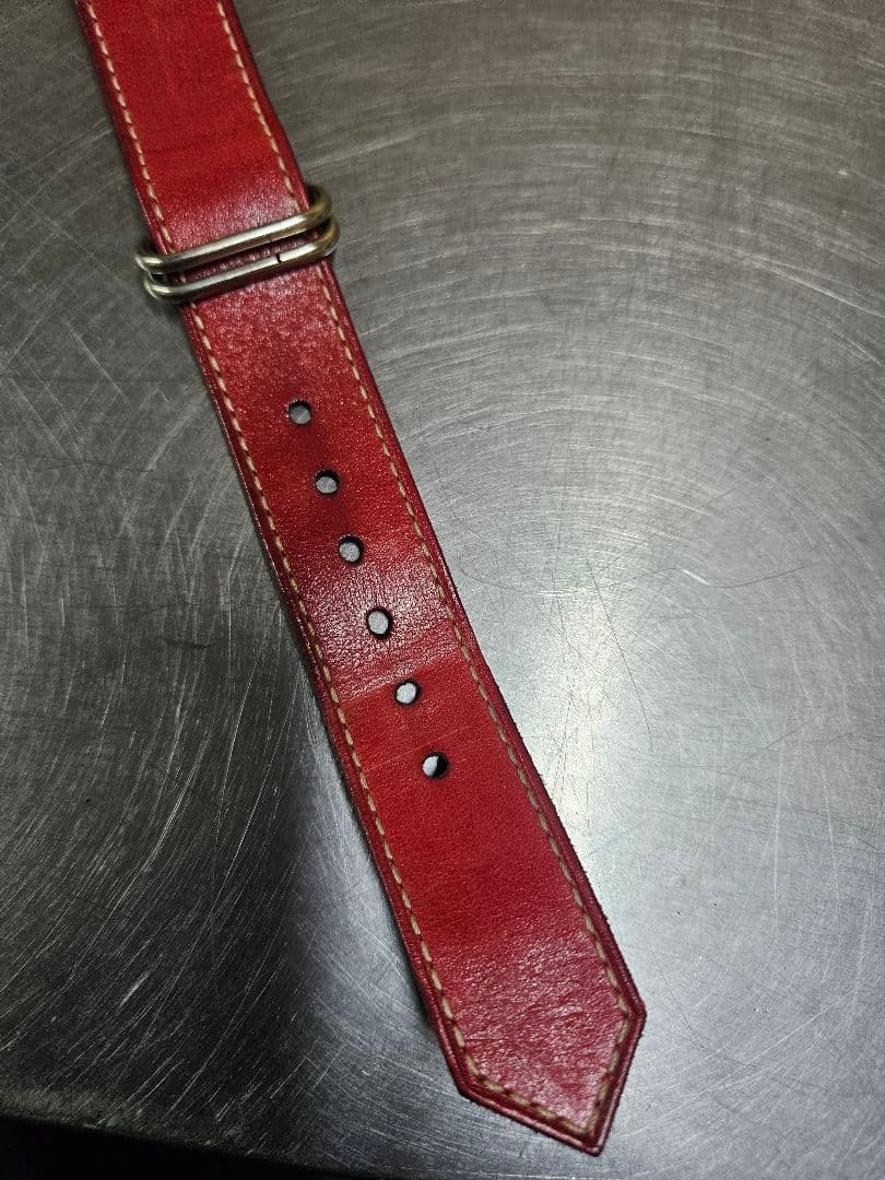 松下庵　M74 NATO　レザー ベルト 赤 26㎜