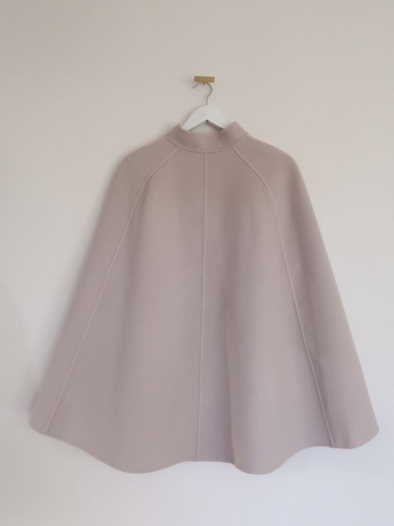 ANAYI 23AWシャルムビーバーミドルケープコート　ベージュ38