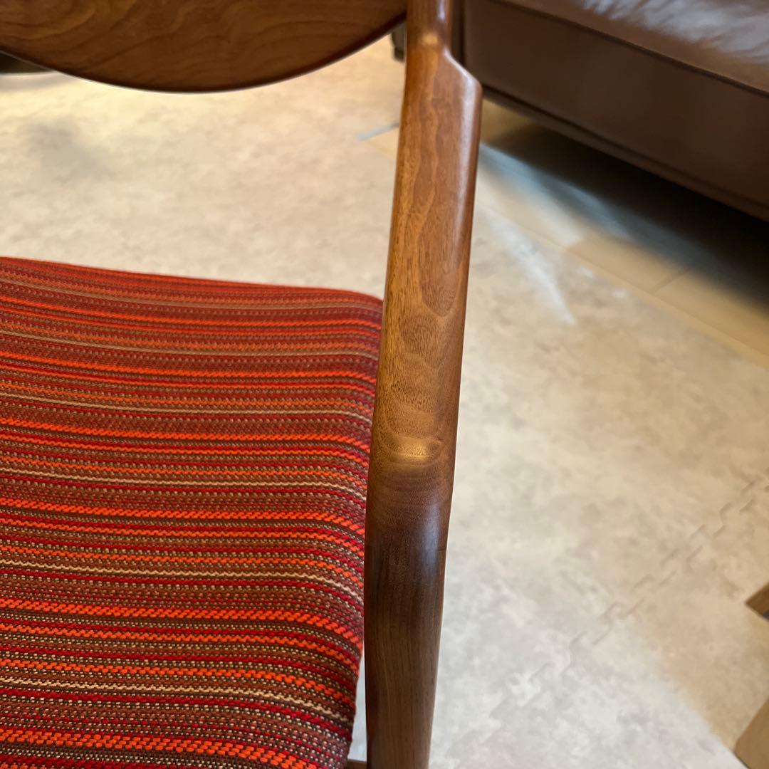 無垢ウォールナット　ぺぺラウンジチェア　オイル塗装　宮崎椅子