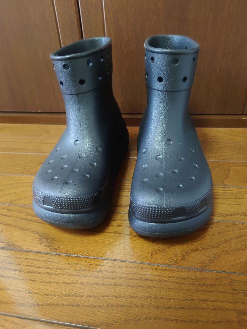 美品　crocs Crush Boot 超 厚底 レインシューズ　ウルマ