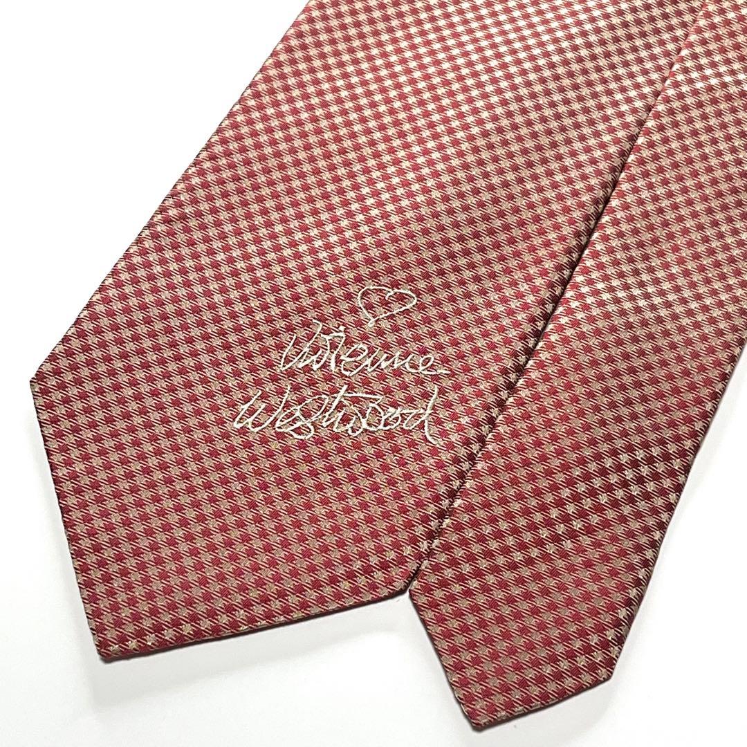 3263✨極美品✨ヴィヴィアンウエストウッド ネクタイ 総柄 ハート ロゴグラム