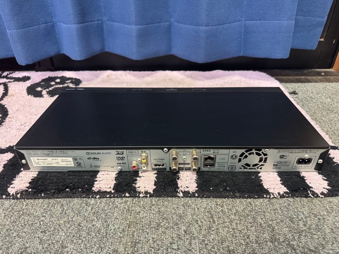 SHARP　AQUOSブルーレイレコーダー　 2B-C10CW1 2021年製