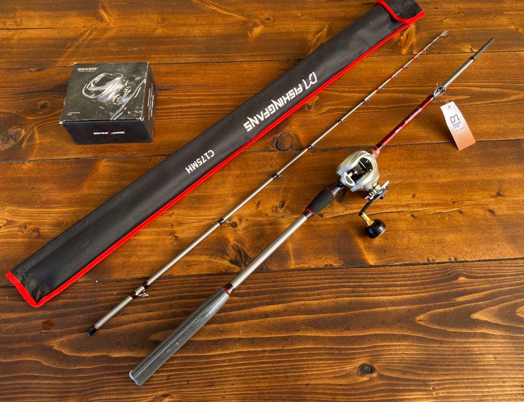 ジギングセット　デジタルカウンター付きリール　イカメタル　タイラバ　右ハンドル