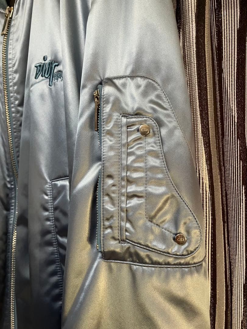 Dior MA-1 ジャケット 水色　Lサイズ48