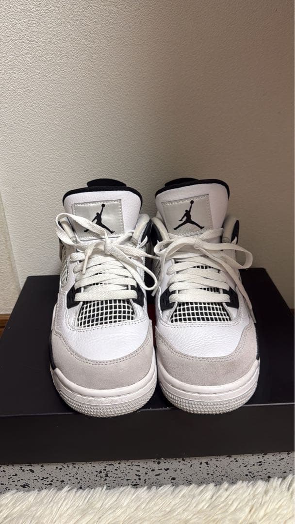 靴 Nike GS Air Jordan 4 \"Military Black\"